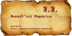 Munkácsi Magdolna névjegykártya