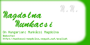 magdolna munkacsi business card
